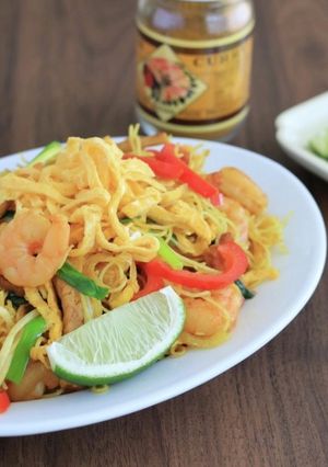 カレー味で食欲増進!シンガポールビーフン-レシピのメイン写真