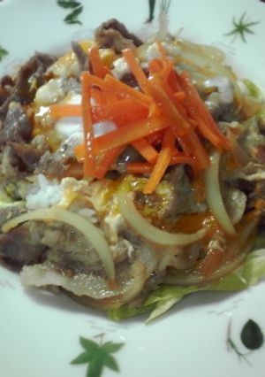 簡単♪トロッと卵の豚コマ丼-レシピのメイン写真