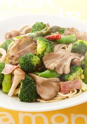 雪国きのこと春野菜のましましパスタ-レシピのメイン写真