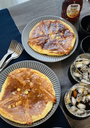 朝食・おやつに「ヨーグルトパンケーキ」-レシピのメイン写真