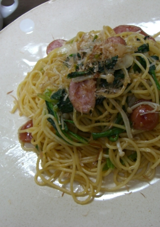♡殿方に人気の和風パスタ＆ワカメスープ♡-レシピのメイン写真