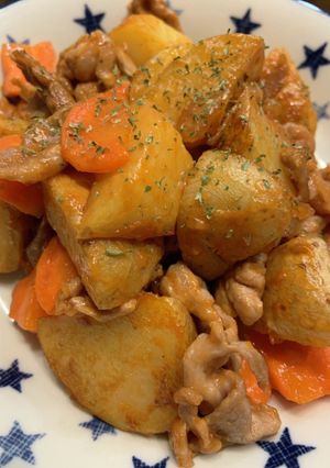 新じゃがと豚肉のケチャップ炒め-レシピのメイン写真