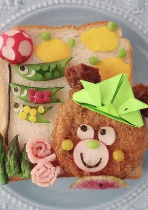 こどもの日のハムかつトースト-レシピのメイン写真