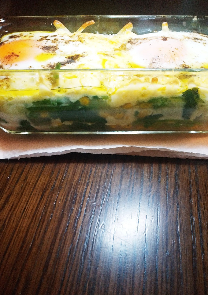 ほうれん草とコーンのエッグチーズ焼き-レシピのメイン写真