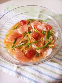 簡単☆我が家のサーモンと野菜のマリネ-レシピのメイン写真
