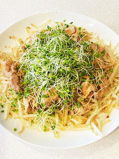ヘルシー!豚ロースにんにく炒め!-レシピのメイン写真