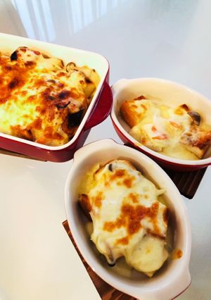簡単！ホワイトソース　で　パングラタン-レシピのメイン写真