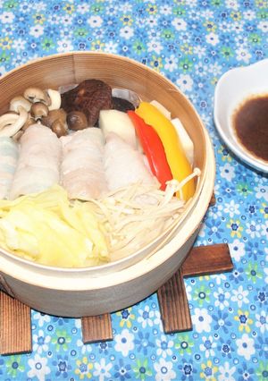 ごぼうといんげんの豚バラ肉巻きせいろ蒸し-レシピのメイン写真