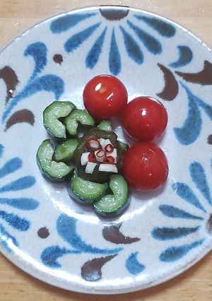 ミニトマトとキュウリのとろろ昆布漬け-レシピのメイン写真