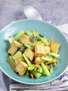 厚揚げと小松菜のしょうが醤油炒め-レシピのメイン写真