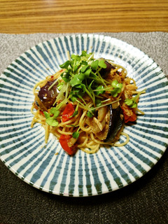 ヨウサマの減塩先斗入ル風金平&茄子パスタ-レシピのメイン写真