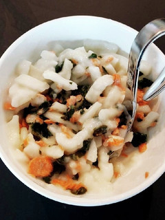 カミカミ期。鮭とほうれん草のミルクうどん-レシピのメイン写真