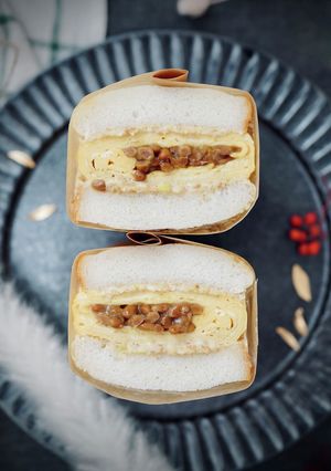 納豆inだし巻きサンドイッチ-レシピのメイン写真
