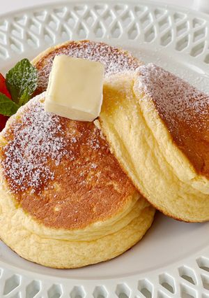 米粉のふわふわスフレパンケーキ-レシピのメイン写真