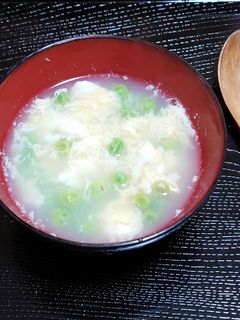 和歌山うすいえんどうの卵とじスープ-レシピのメイン写真