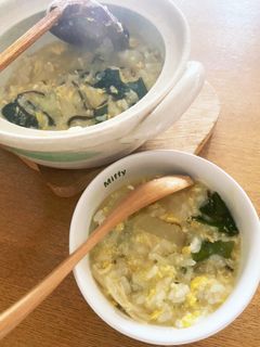 大根とわかめの卵雑炊-レシピのメイン写真