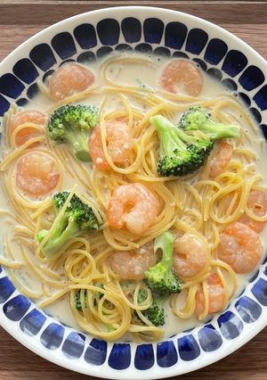 エビとブロッコリーのクリームパスタ-レシピのメイン写真