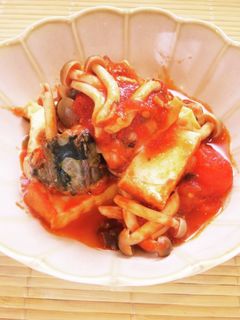 ☺簡単♪厚揚げと鯖の水煮缶のトマト煮☺-レシピのメイン写真
