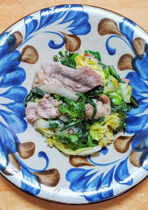 豚こま肉と春菊のピリカラ醤油炒め-レシピのメイン写真