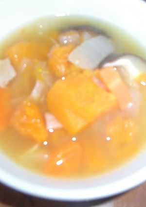 素材そのまま!かぼちゃスープ-レシピのメイン写真