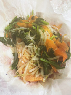 鮭 野菜もりもりすぎ レンジ蒸し-レシピのメイン写真