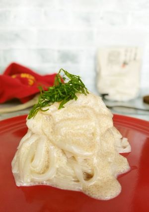 1人飯☆みりん粕たらこ豆乳クリームうどん-レシピのメイン写真