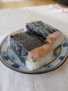 ニラ玉スパムむすび-レシピのメイン写真