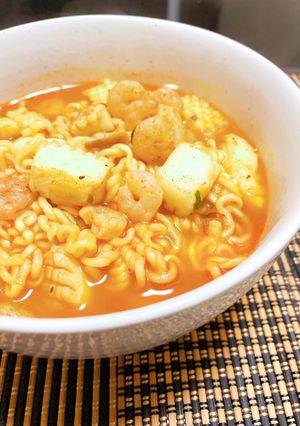 【痩せるラーメン】シーフード辛ラーメン-レシピのメイン写真