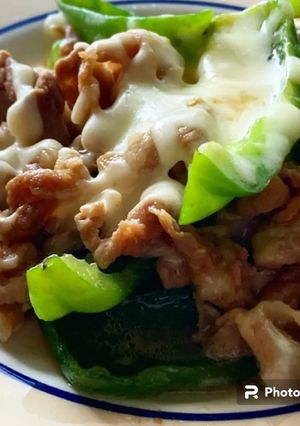＊豚こまとピーマンの甘辛チーズのっけ＊-レシピのメイン写真