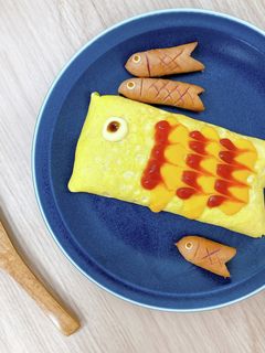 こどもの日に! こいのぼりオムライス♬♪-レシピのメイン写真