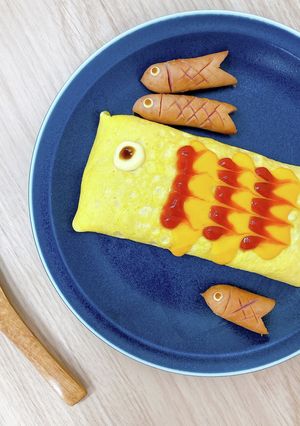 こどもの日に！ こいのぼりオムライス♬♪-レシピのメイン写真