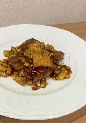 チキンステーキ～コーンソースを添えて～-レシピのメイン写真