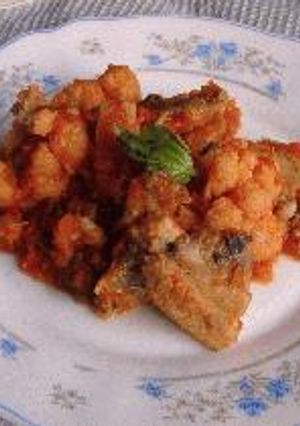 鰯とカリフラワーのトマト煮-レシピのメイン写真