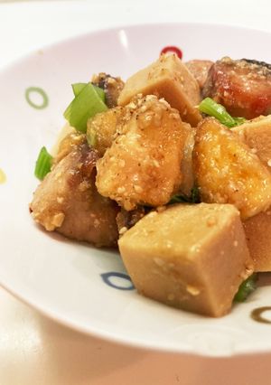 タケノコ・カツオ・高野豆腐の胡麻味噌☆-レシピのメイン写真