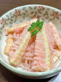 〜季節薫る〜 筍と白滝のたらこ和え-レシピのメイン写真