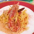 海老とトマトのニンニクと鷹の爪スパゲティ