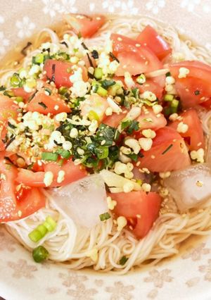 白だしで、そうめんつゆ（トマト味変あり）-レシピのメイン写真