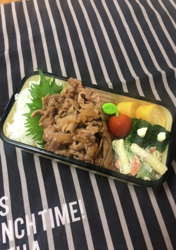 高校生弁当4/28生姜焼き弁当-レシピのメイン写真
