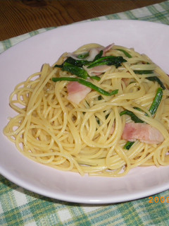 和風!ほうれん草とベーコンのパスタ-レシピのメイン写真