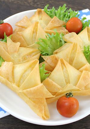 こどもの日☆折り方簡単！かぶと春巻き-レシピのメイン写真