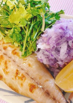 鯖定食の彩り添え♬-レシピのメイン写真
