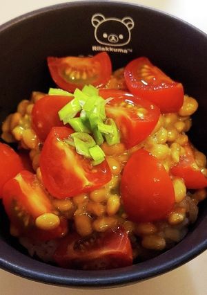 黒酢トマト納豆ごはん-レシピのメイン写真