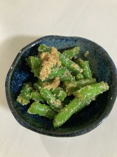 我が家の定番!レンジでいんげんの胡麻和え-レシピのメイン写真