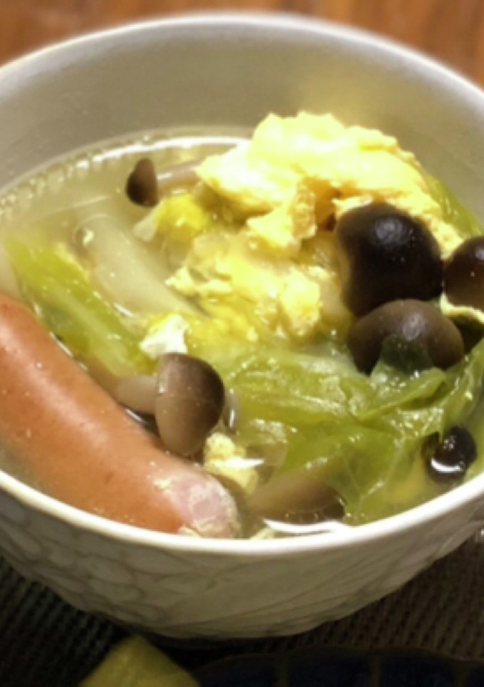 豚しゃぶの茹で汁を活用☆しめじ香るスープ-レシピのメイン写真