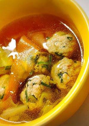 鶏団子のコンソメスープ-レシピのメイン写真
