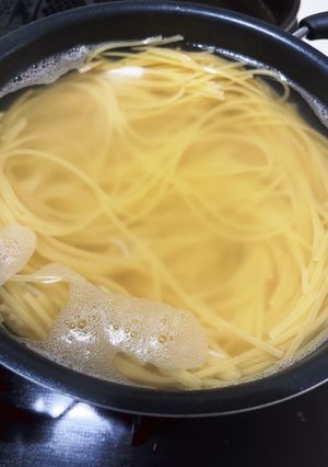ガス代節約にもなるスパゲティの茹で方-レシピのメイン写真