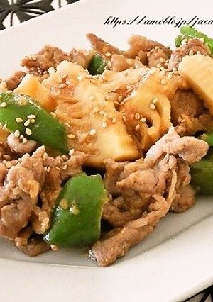 たけのこと豚肉のオイスター味噌炒め-レシピのメイン写真