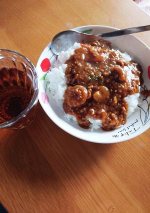 ☆ウチのカレーは、ひき肉エビカレー☆-レシピのメイン写真