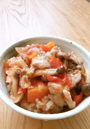 トマトの甘みたっぷり！野菜の玄米おじや-レシピのメイン写真
