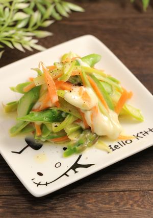 レンジで簡単！アスパラ人参チーズ-レシピのメイン写真